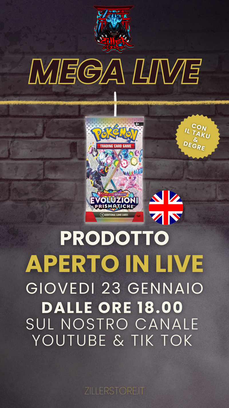 EVOLUZIONI PRISMATICHE ENG PACK APERTO IN LIVE GIOVEDI 23 GENNAIO  ORE 18.00