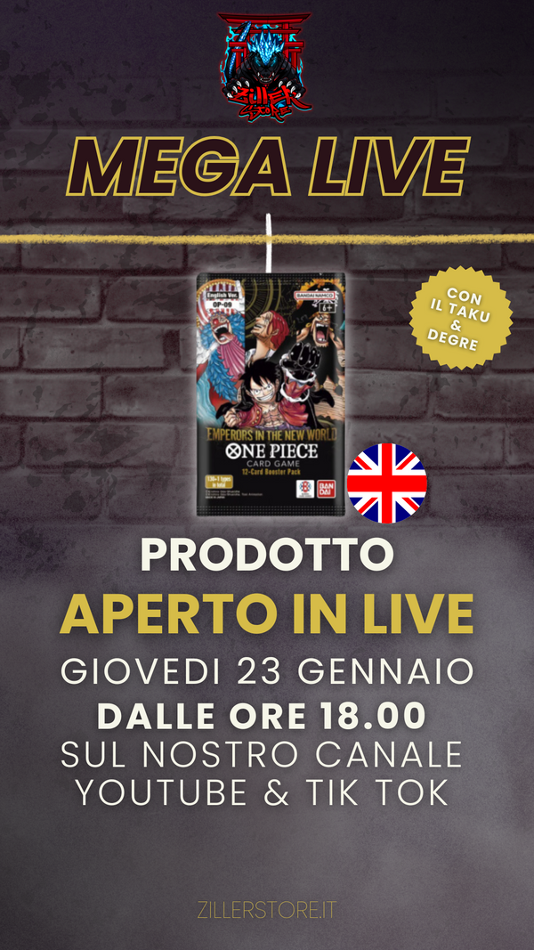 OP-09 PACK APERTO IN LIVE GIOVEDI 23 GENNAIO  ORE 18.00