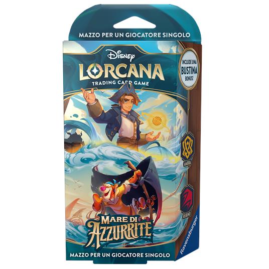 Disney Lorcana Mazzo Mare di Azzurrite Starter Deck Ambra/Rubino ITA